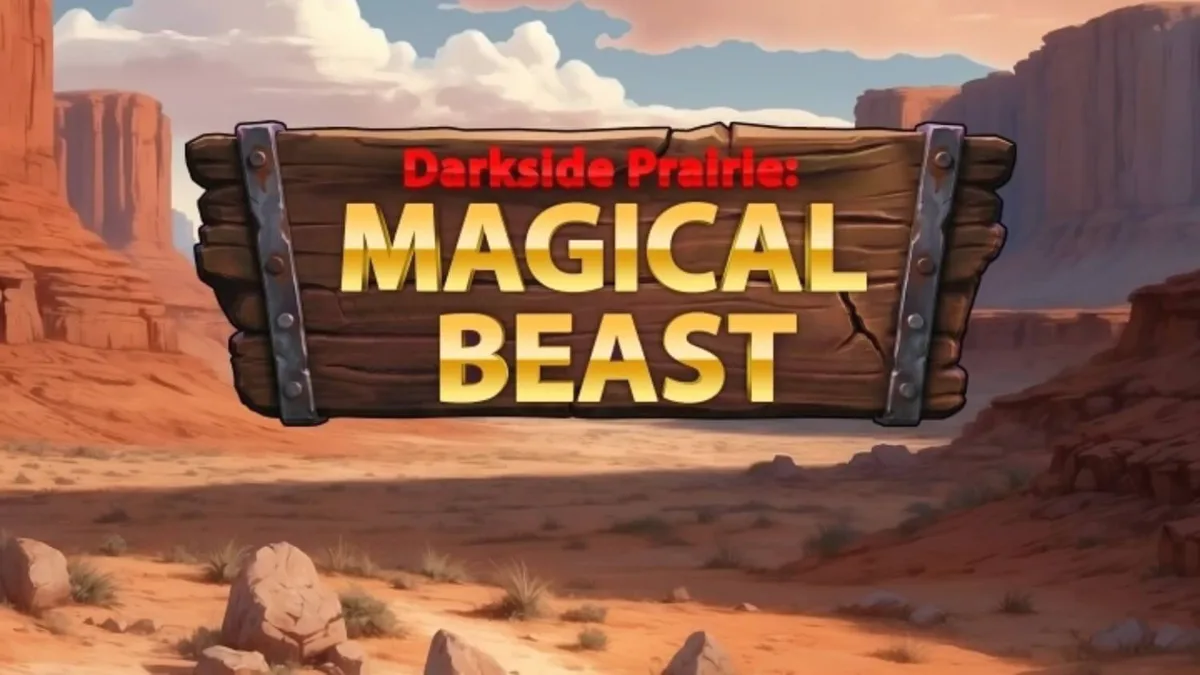 Cenário de pradaria selvagem com bisões em Darkside Prairie: Magical Beasts