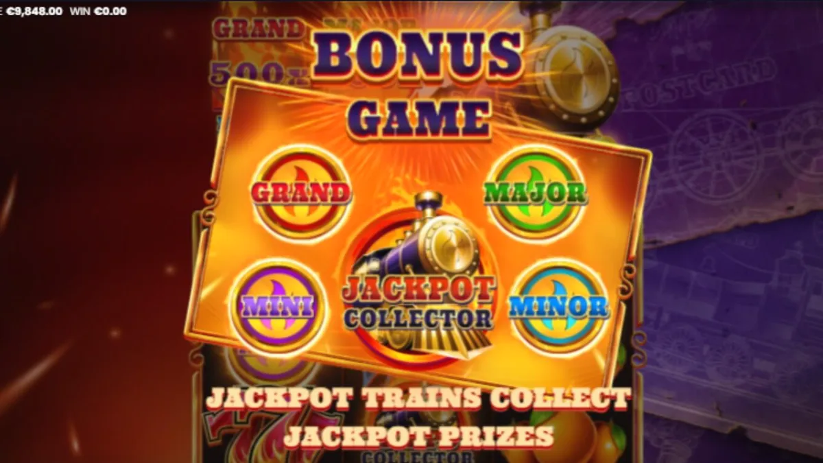 Locomotiva steampunk em Fire Rail Express: Hold and Win